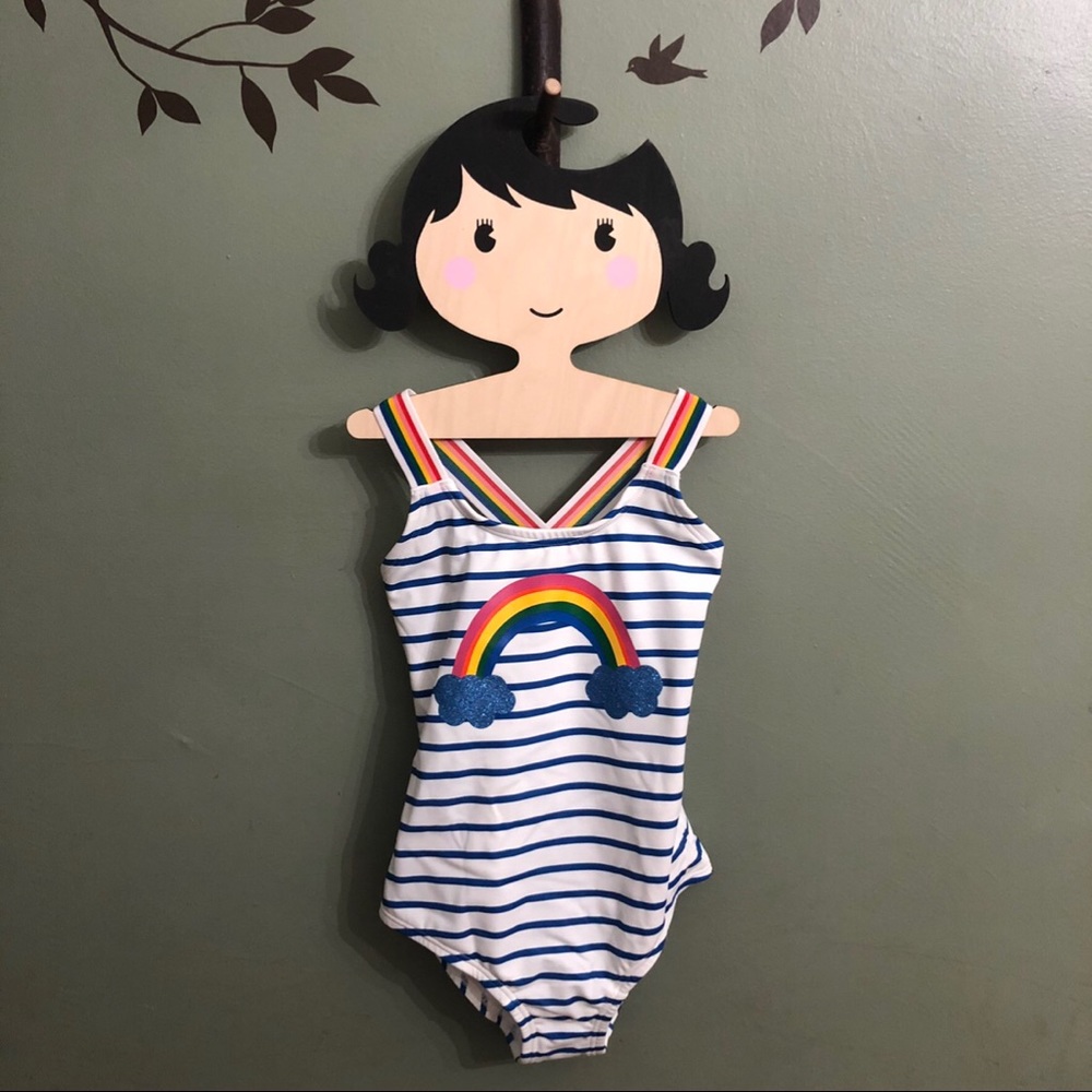 NWT Hanna Andersson Rainbow Strap Swimsuit